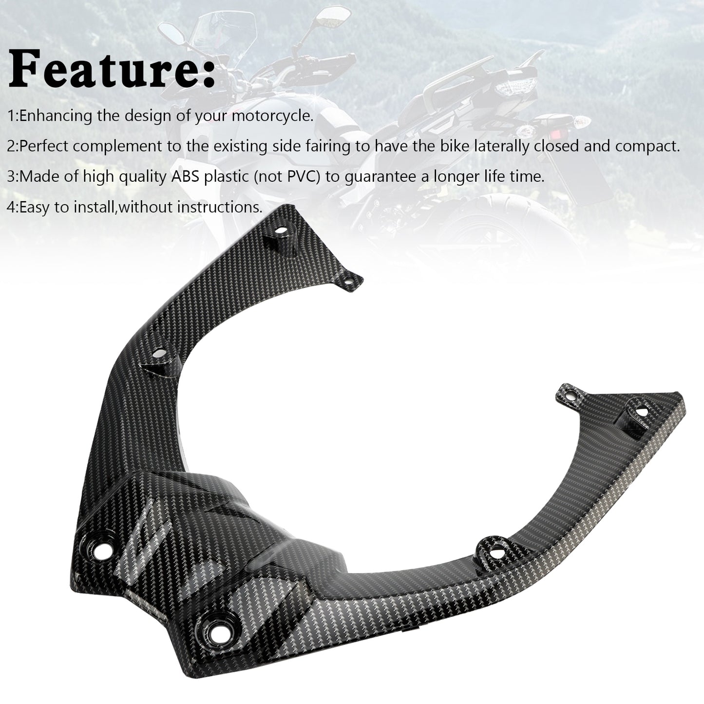 Pannello carenatura anteriore in plastica ABS per copertura serbatoio per Yamaha Tracer 900 / GT 2018-2020