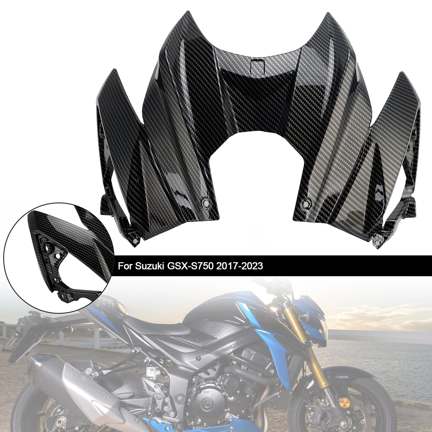 Protezione della carenatura del coperchio del serbatoio anteriore del carburante per Suzuki GSX-S750 2017-2023