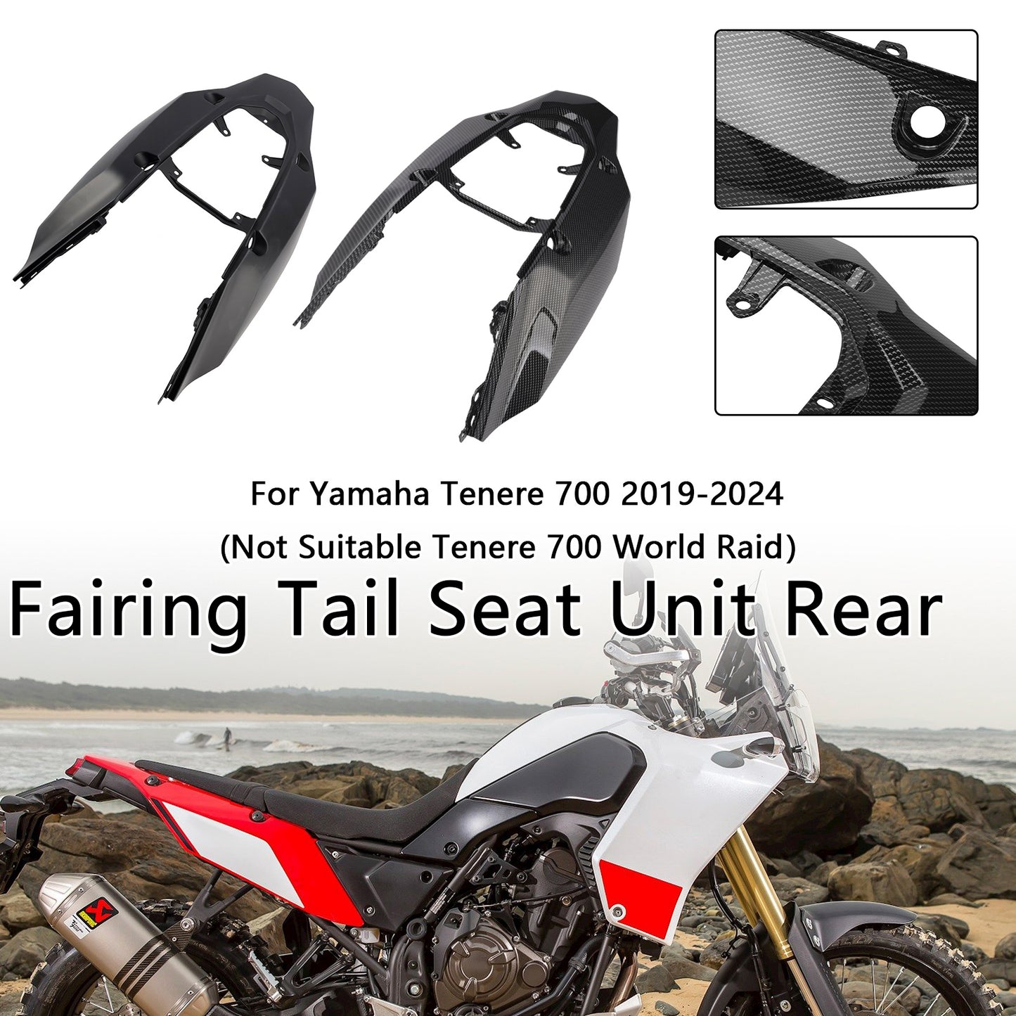 2019-2024 Yamaha Tenere 700 Carenatura Coda Sella Unità Posteriore