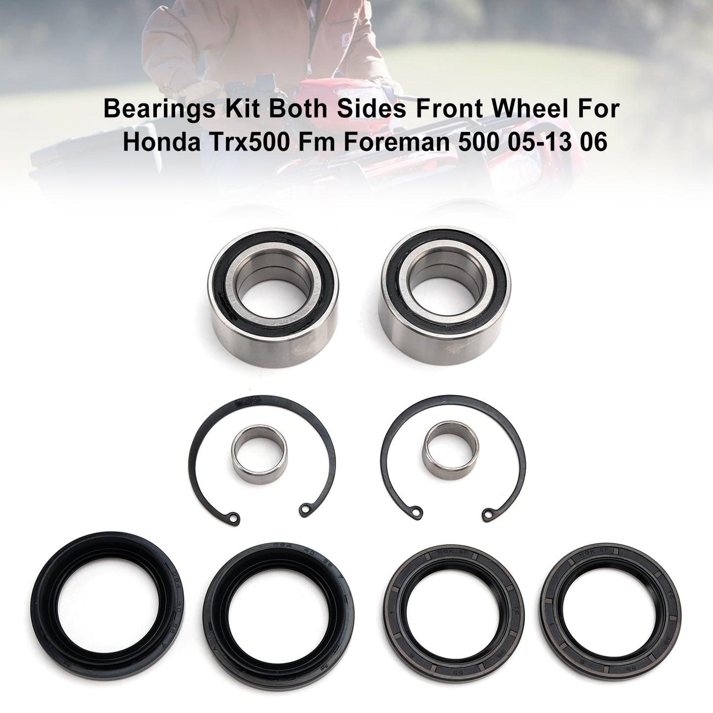 05-13 Honda Trx500 Fm Foreman 500 06 Kit Cuscinetti Entrambi I Lati Ruota Anteriore