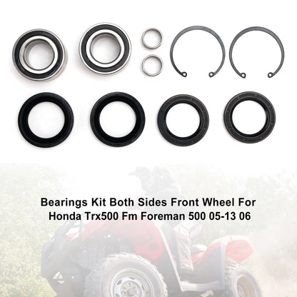 05-13 Honda Trx500 Fm Foreman 500 06 Kit Cuscinetti Entrambi I Lati Ruota Anteriore