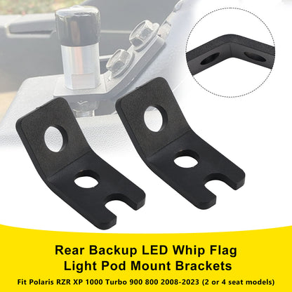 Staffe di montaggio per fanale posteriore a LED con bandiera a frusta per Polaris RZR XP 1000 900
