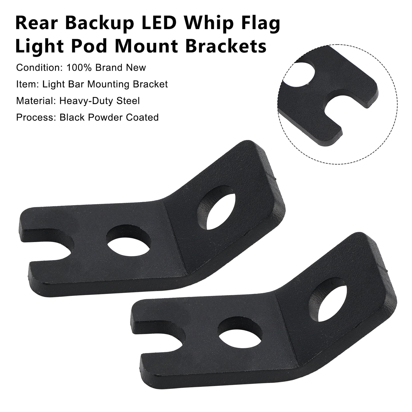 Staffe di montaggio per fanale posteriore a LED con bandiera a frusta per Polaris RZR XP 1000 900