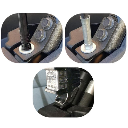 Staffe di montaggio per fanale posteriore a LED con bandiera a frusta per Polaris RZR XP 1000 900