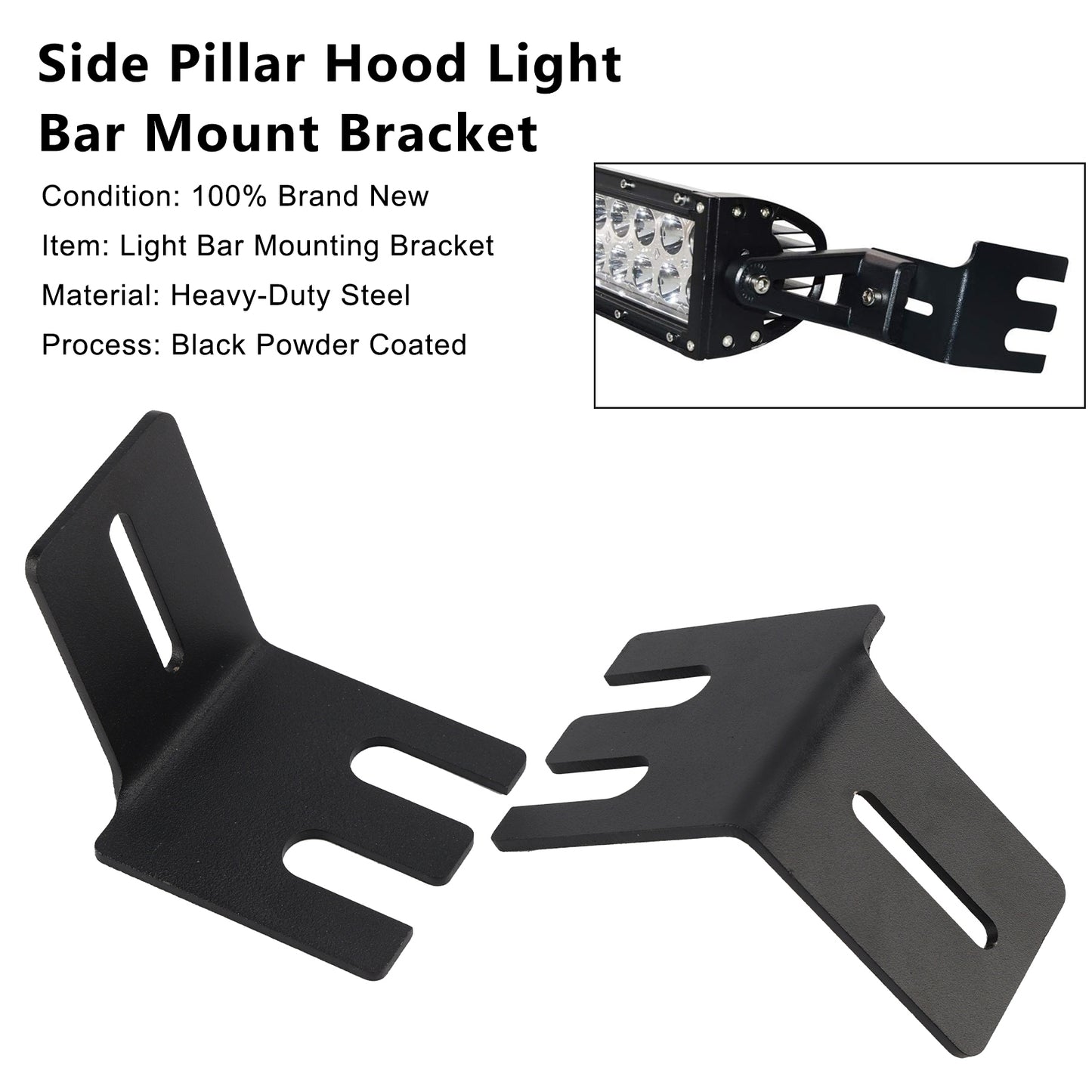 Supporto per barra luminosa laterale per cofano Honda Pioneer 700 e 1000 del 2014+