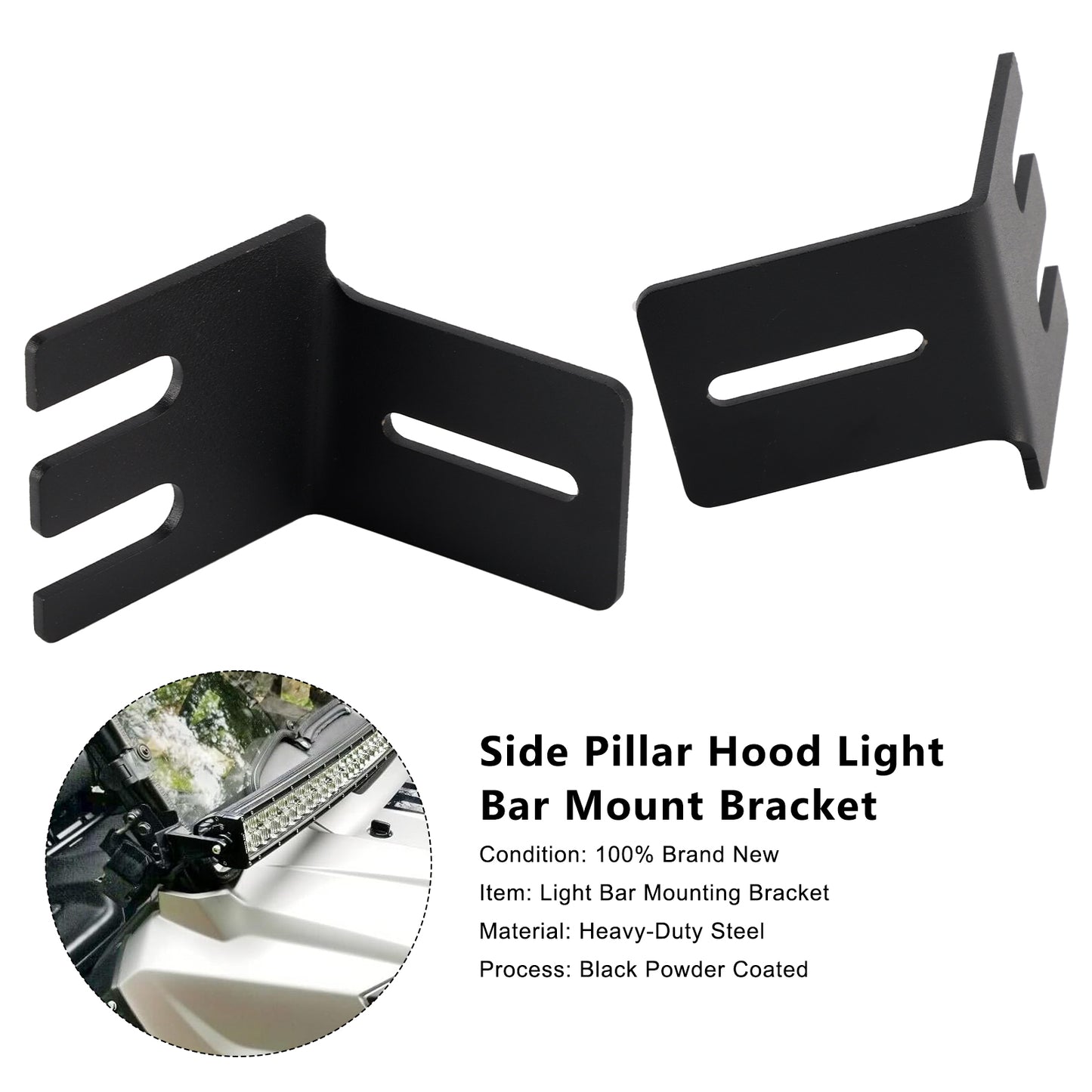 Supporto per barra luminosa laterale per cofano Honda Pioneer 700 e 1000 del 2014+