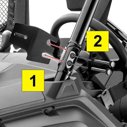 Supporto per barra luminosa laterale per cofano Honda Pioneer 700 e 1000 del 2014+