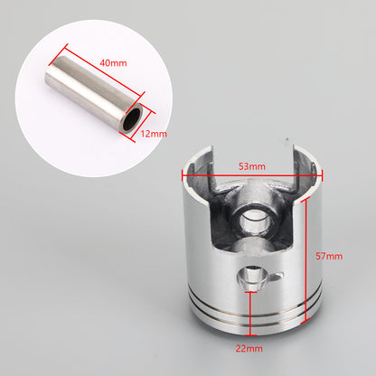 Kit pistone e anelli impostati adatti per Suzuki AH AG 100 Indirizzo V100 91 - 00 STD (52,50 mm) 0,25 mm (52,75 mm) 0,50 mm (53 mm) Diametro generico