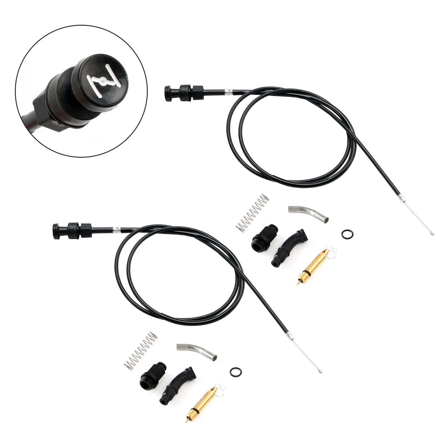 2x kit pistone cavo carburatore choke adatto per Honda Rancher TRX350 FM TM 00-06 generico
