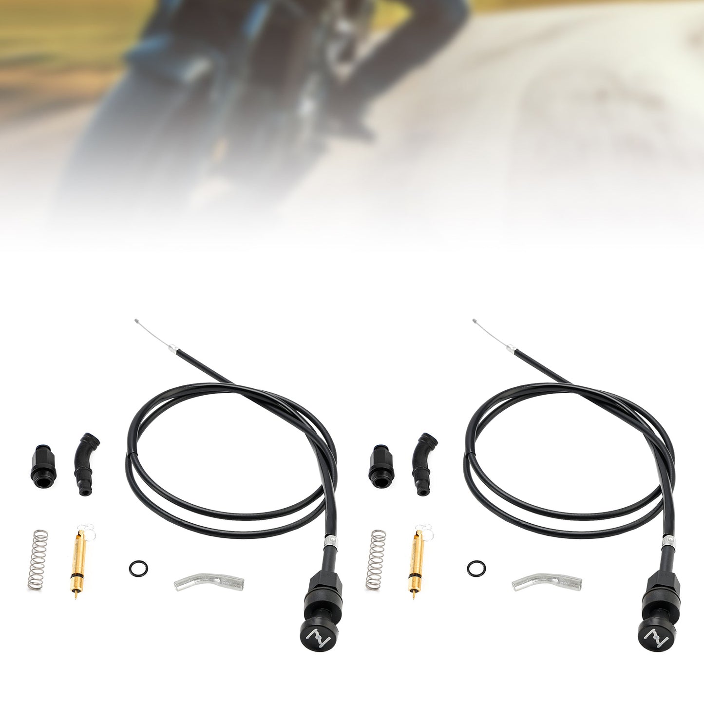 2x kit pistone cavo carburatore choke adatto per Honda Rancher TRX350 FM TM 00-06 generico