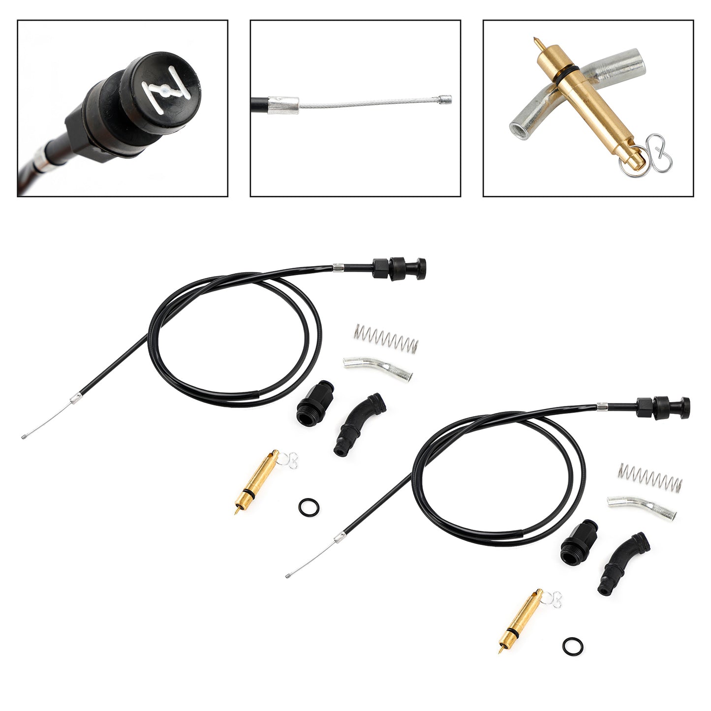 2x kit pistone cavo carburatore choke adatto per Honda Rancher TRX350 FM TM 00-06 generico