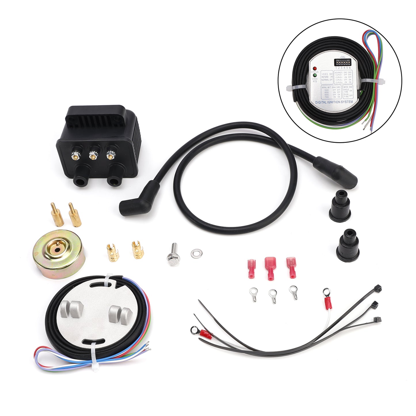 Kit di accensione elettronica Double Fire adatto per modelli Big Twin dal 1970 al 1999