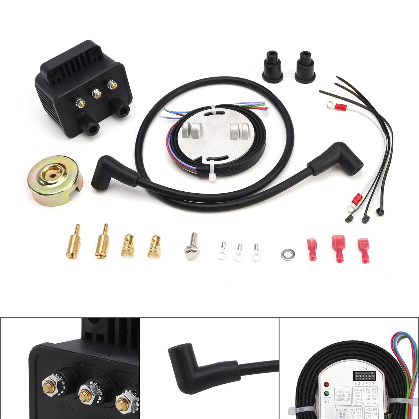 Kit di accensione elettronica Double Fire adatto per modelli Big Twin dal 1970 al 1999