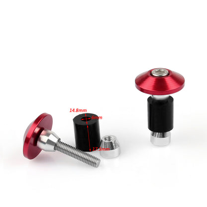 Universal Motorcycle Street Bike 7/8" Manopole per manubrio Bar End Plugs Generico