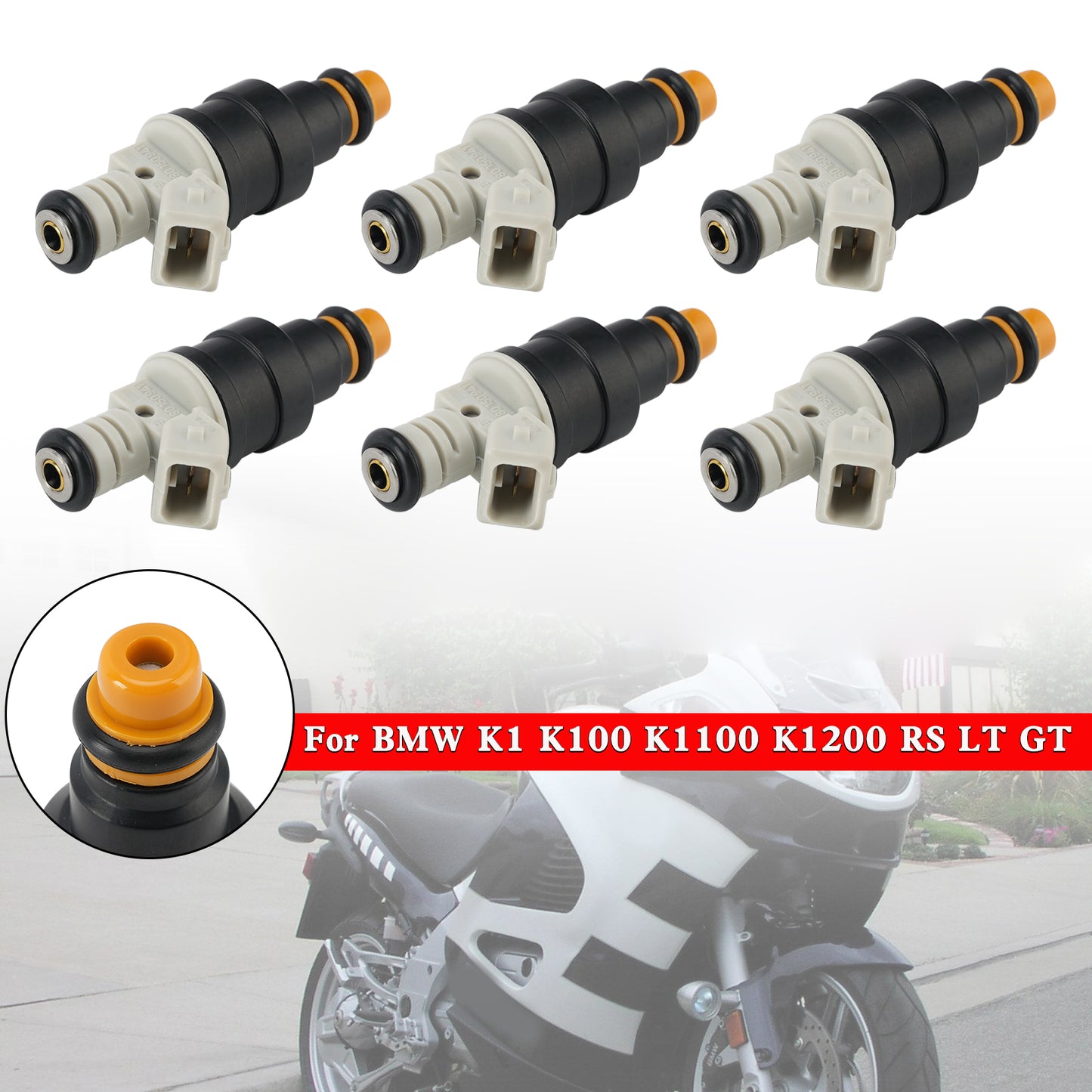 6PCS Moto Iniettore di Carburante 0280150705 Per BMW K1 K100 K1100 K1200 RS LT GT