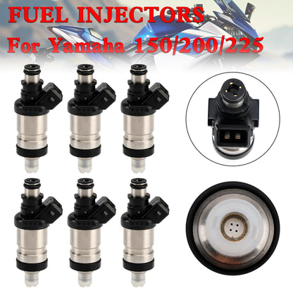6PCS Yamaha 150/200/225 HP 2 Tempi Iniettore di Carburante 65L-13761-00-00