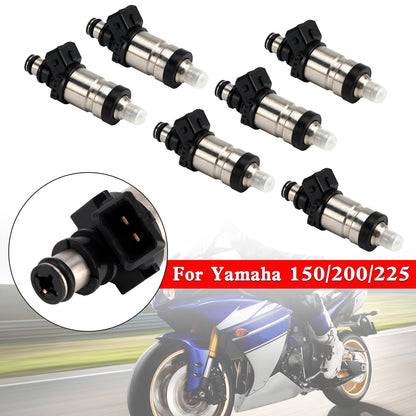 6PCS Yamaha 150/200/225 HP 2 Tempi Iniettore di Carburante 65L-13761-00-00
