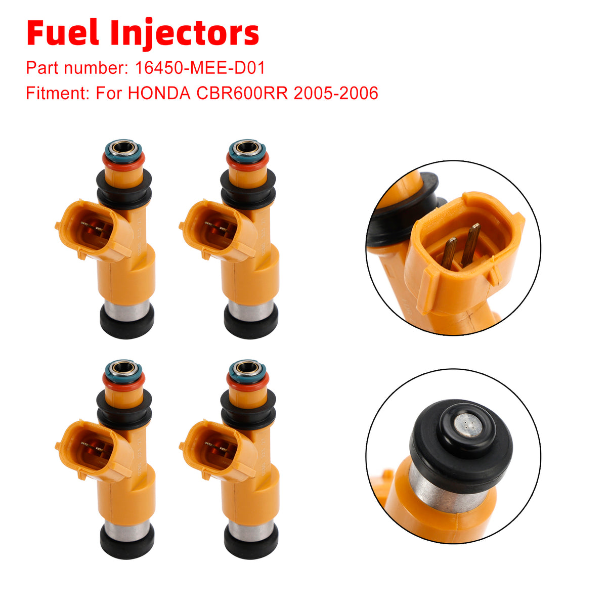 Iniettori di carburante Honda CBR600RR 2005-2006 4 pezzi 16450-MEE-D01