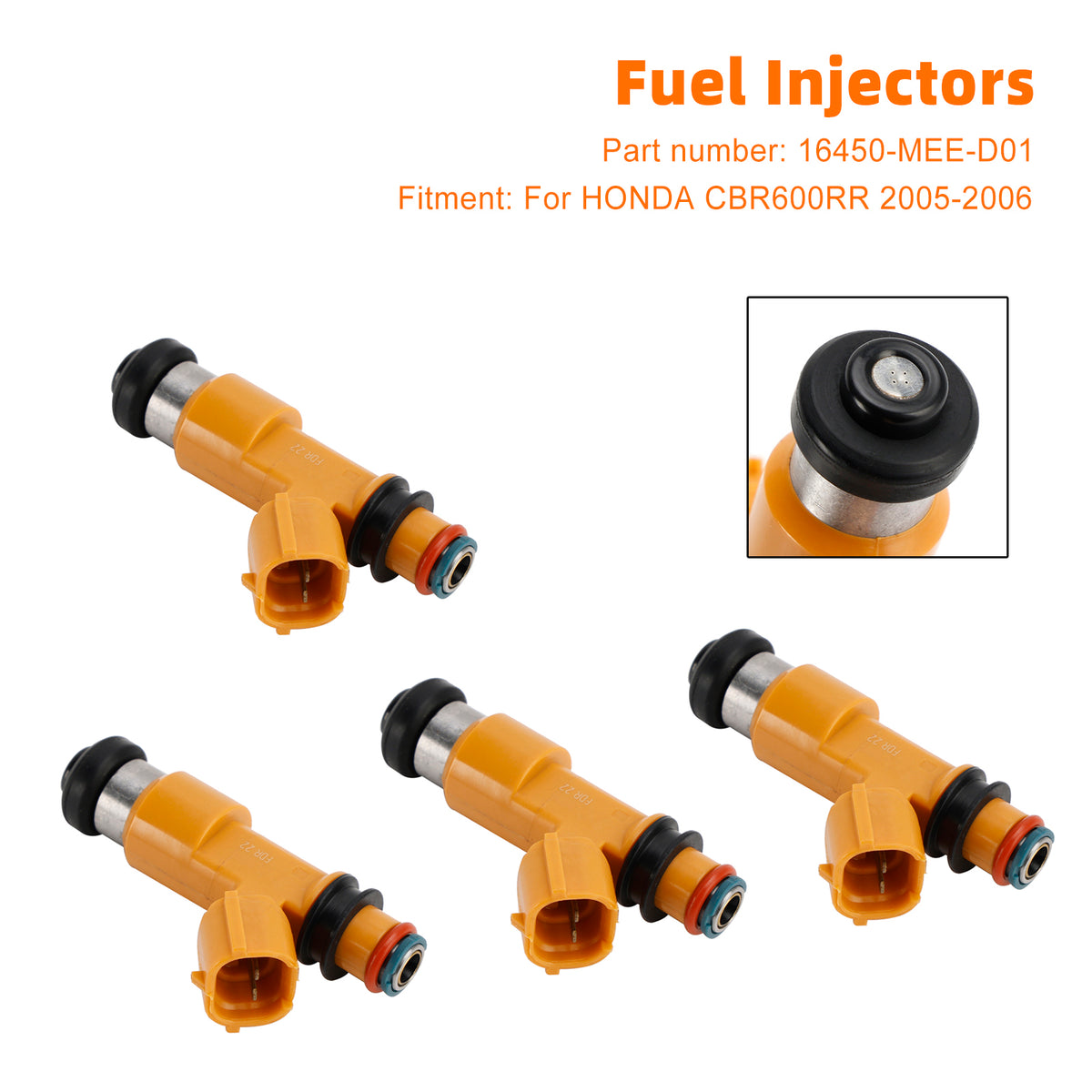 Iniettori di carburante Honda CBR600RR 2005-2006 4 pezzi 16450-MEE-D01