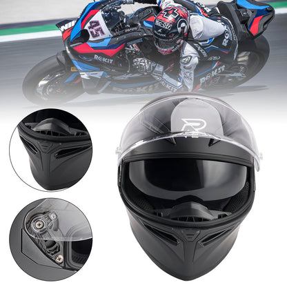 Casco da moto DOT per adulti Street Integrale Arancione Nero opaco