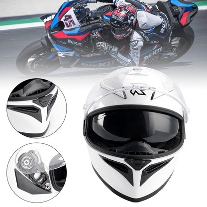 Casco da moto DOT per adulti Street Integrale Bianco
