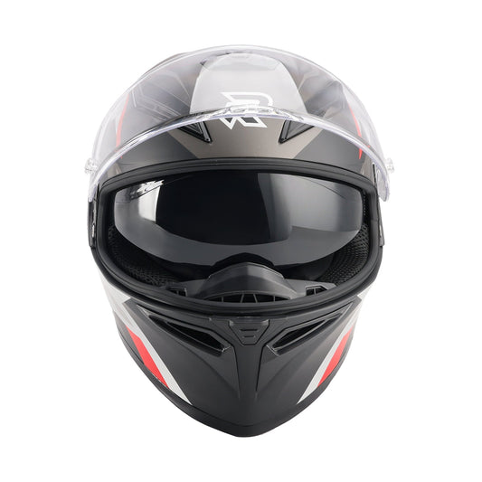 Casco da moto DOT per adulti Street Integrale Rosso Nero