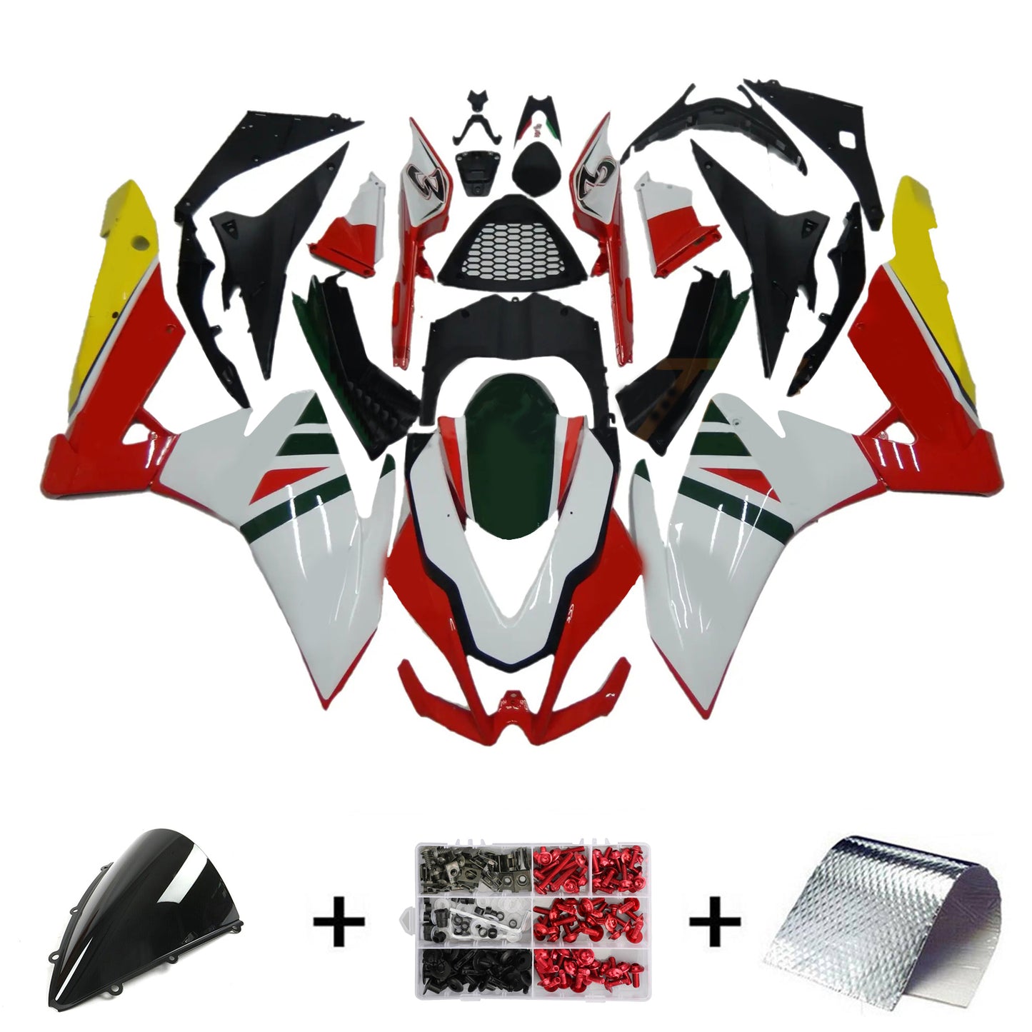 Amotopart Aprilia RSV4 1000 2009-2015 Kit Carena Carrozzeria Plastica ABS
