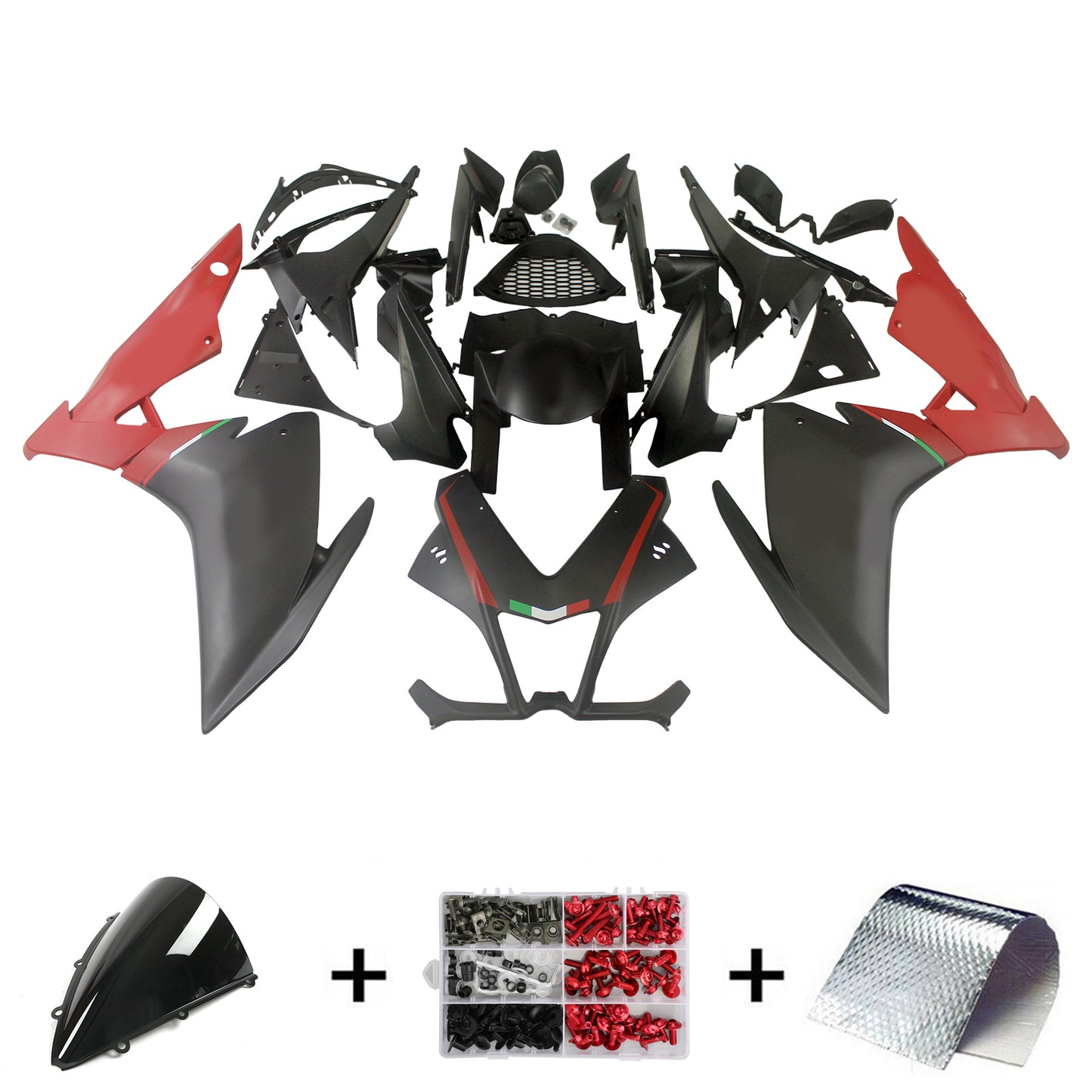 Amotopart Aprilia RSV4 1000 2009-2015 Kit Carena Carrozzeria Plastica ABS