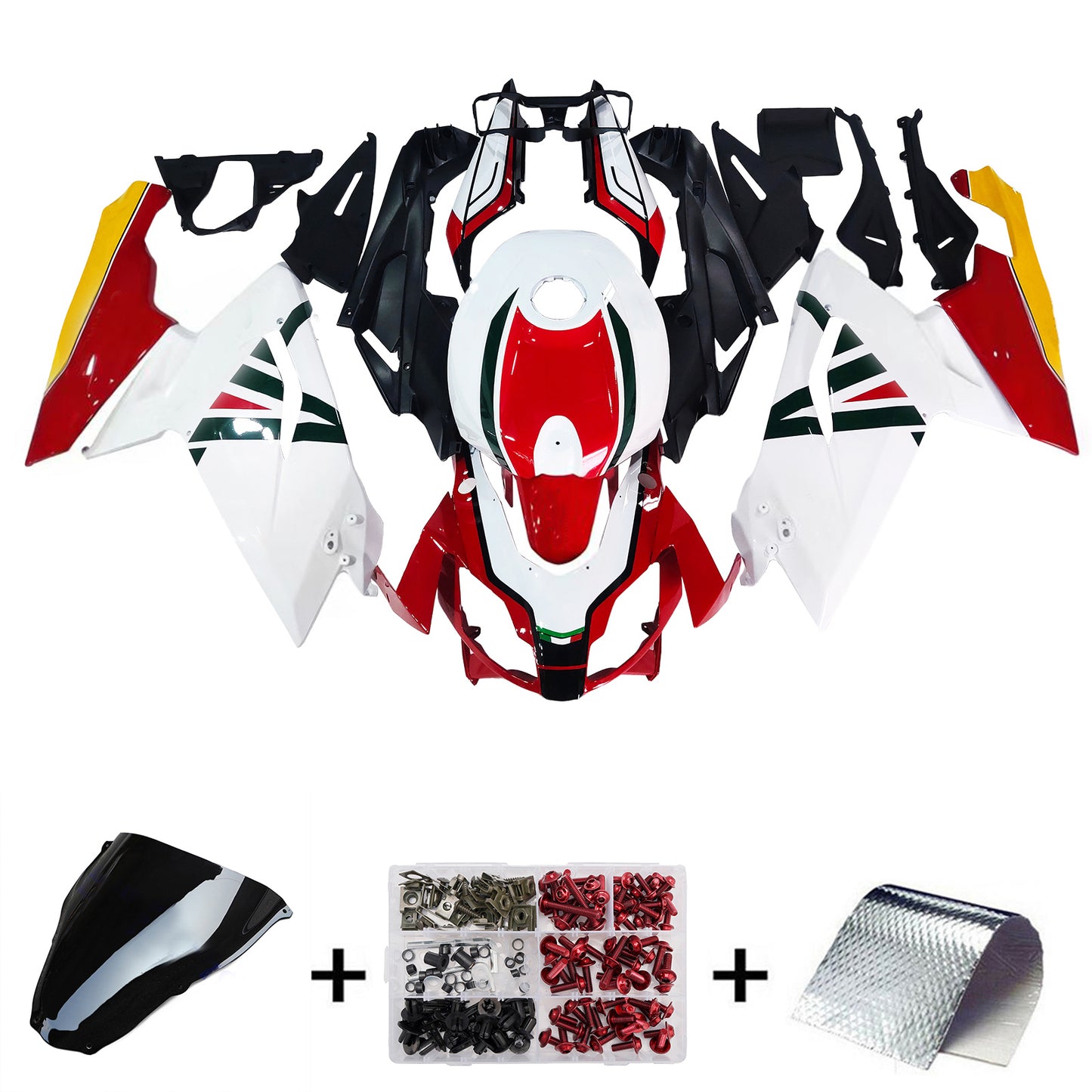 Amotopart Aprilia 2006-2011 Rs125 Kit di spostamento bianco rosso