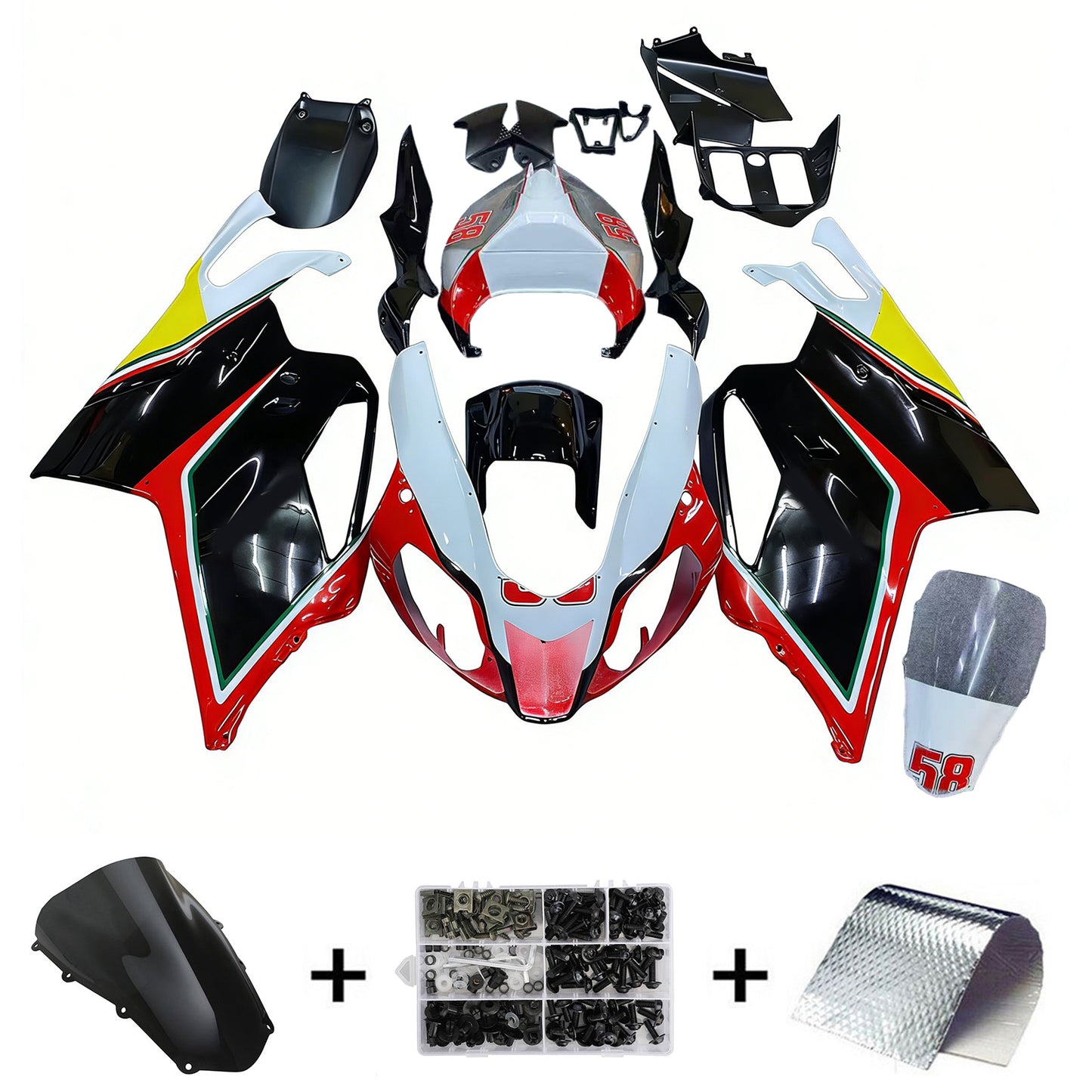 Amotopart Aprilia RSV1000 2003-2006 Kit Carena Carrozzeria Plastica
