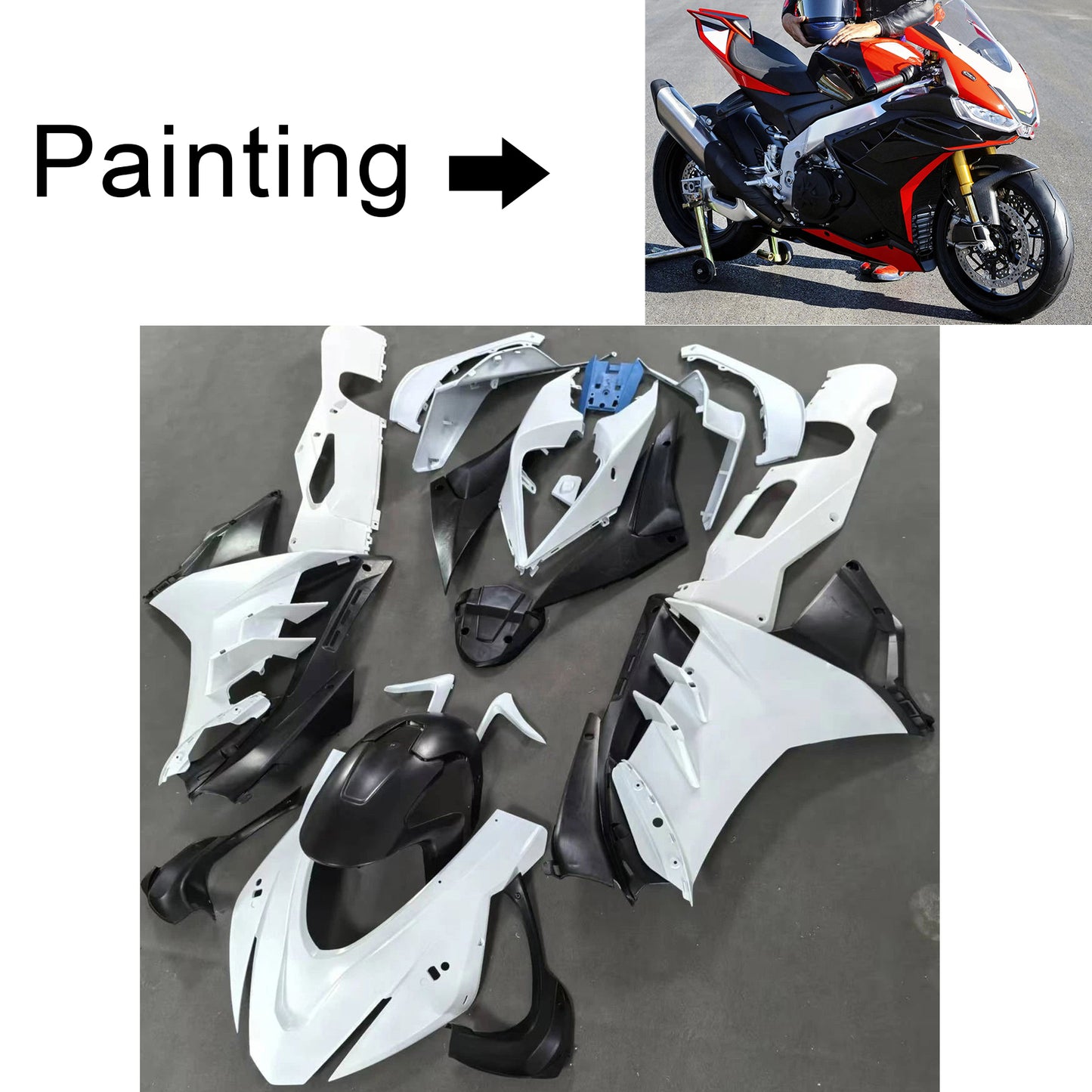 Kit carenatura Aprilia RSV4 1100 Iniezione 2022-2024 Carrozzeria Plastica