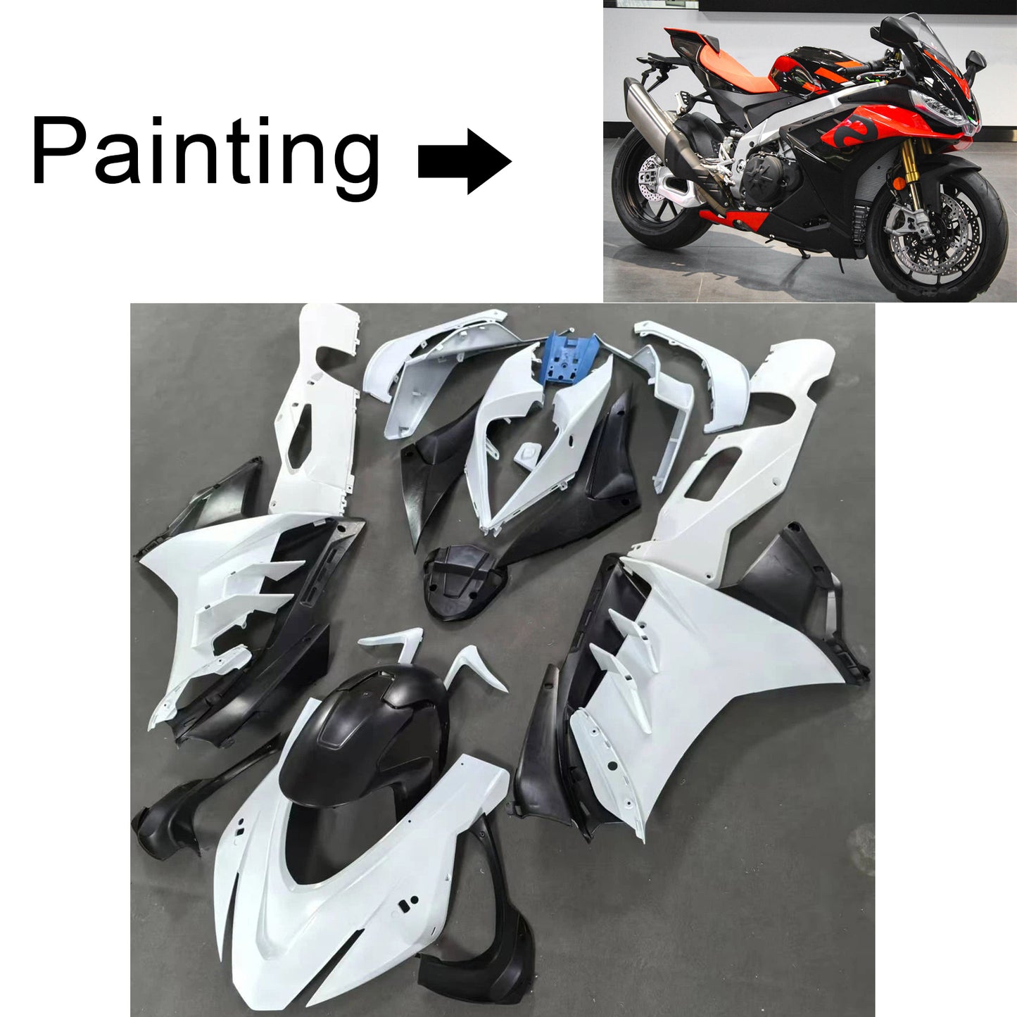 Kit carenatura Aprilia RSV4 1100 Iniezione 2022-2024 Carrozzeria Plastica