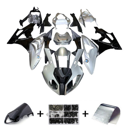 Misura per BMW S1000RR 2009-2014 Silver Metallic Carrozzeria Carenatura ABS Stampaggio ad iniezione 2 # Generico