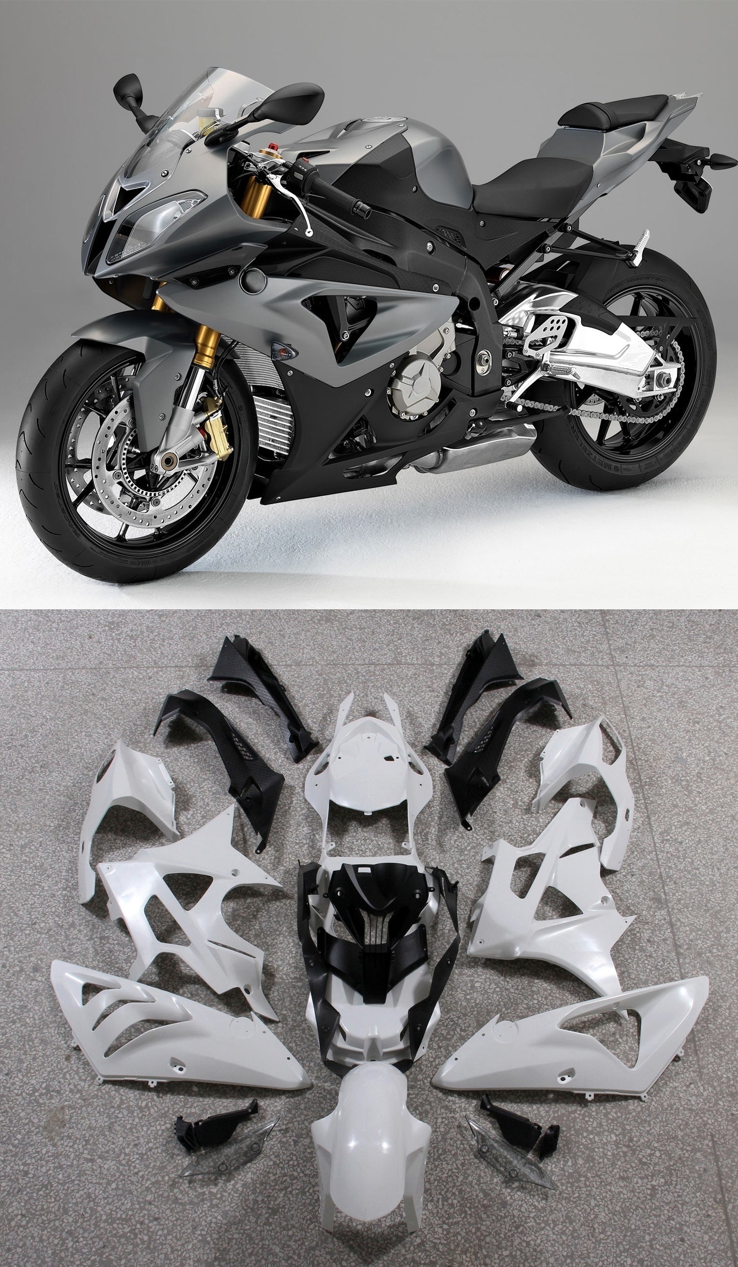 Per BMW S1000RR 2009-2014 Carrozzeria Carenatura ABS Stampaggio ad iniezione 14 colori Generico