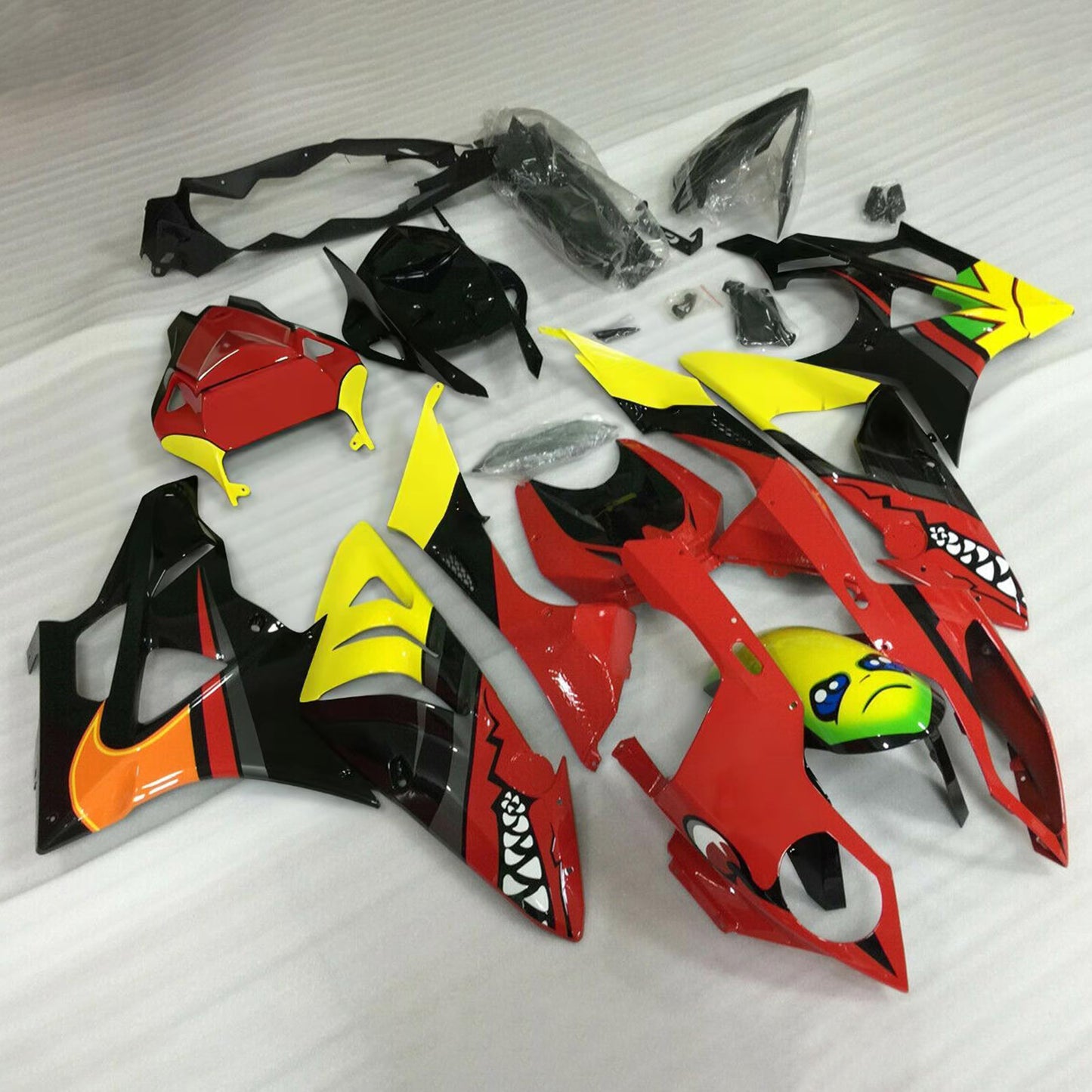 Amotopart 2009-2014 BMW S1000RR Red & Yellow Faction Kit