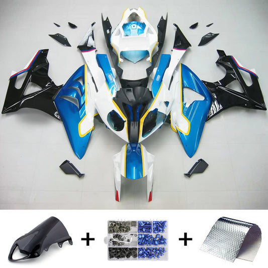 Amotopart 2009-2014 BMW S1000RR Kit di spostamento blu e bianco