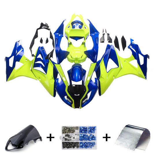 Amotopart 2009-2014 BMW S1000RR Kit di fazione blu e giallo