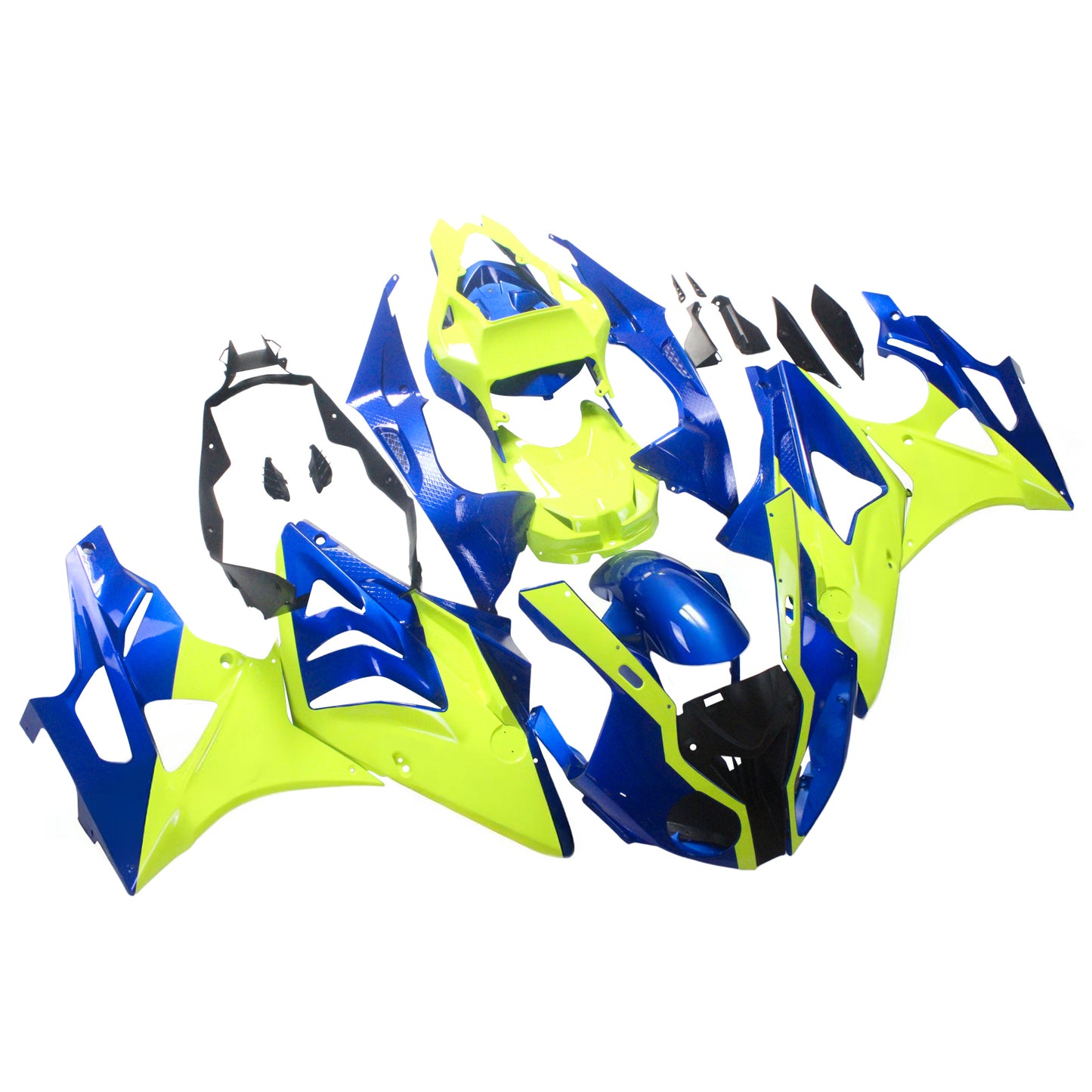 Amotopart 2009-2014 BMW S1000RR Kit di fazione blu e giallo