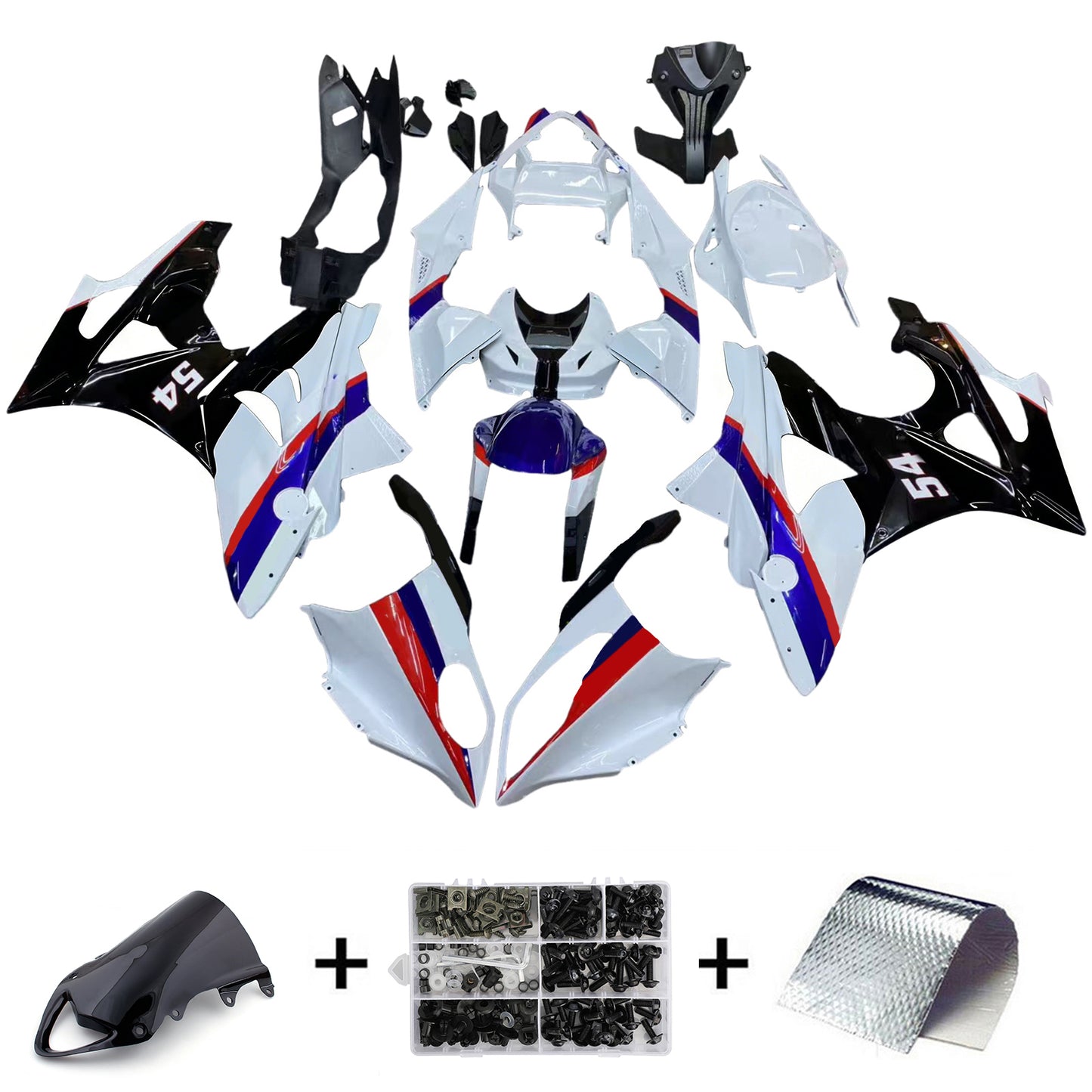 Kit carenatura Bodywork ABS di plastica per BMW S1000RR 2009-2014