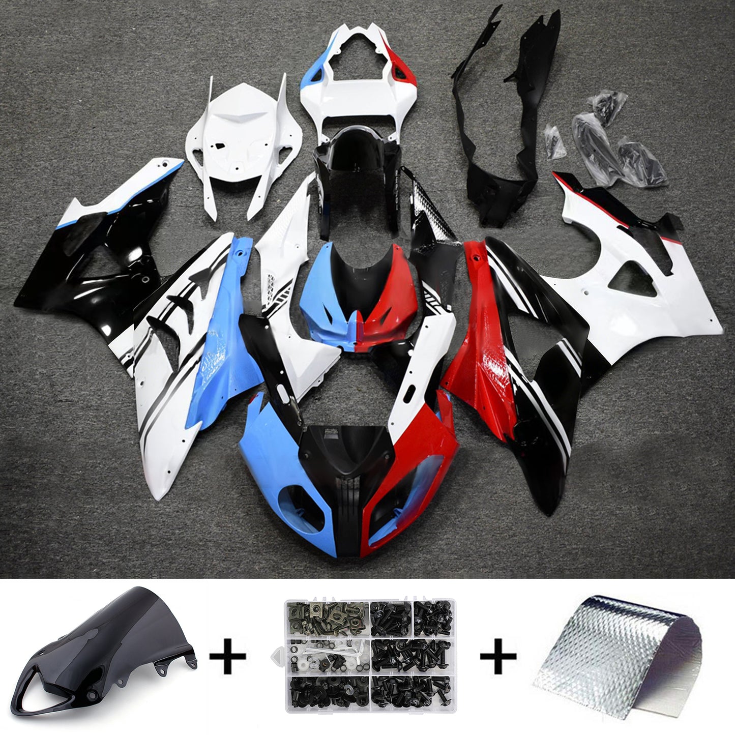 Kit carenatura iniezione BMW S1000RR 2009-2014 Carrozzeria plastica ABS
