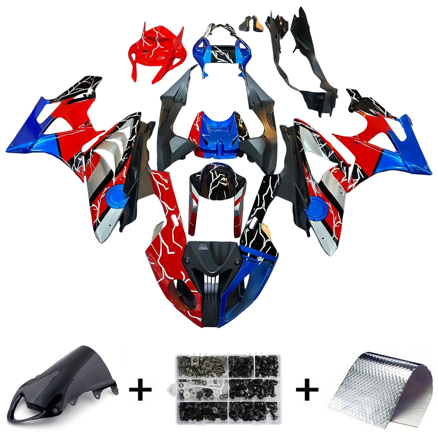 Kit carenatura iniezione BMW S1000RR 2009-2014 Carrozzeria plastica ABS