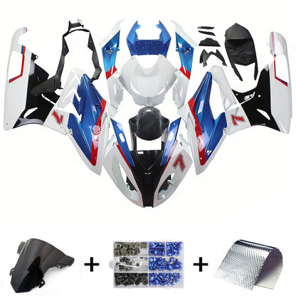 Amotopart 2015-2016 BMW S1000RR Kit multi-bianco e blu carenatura