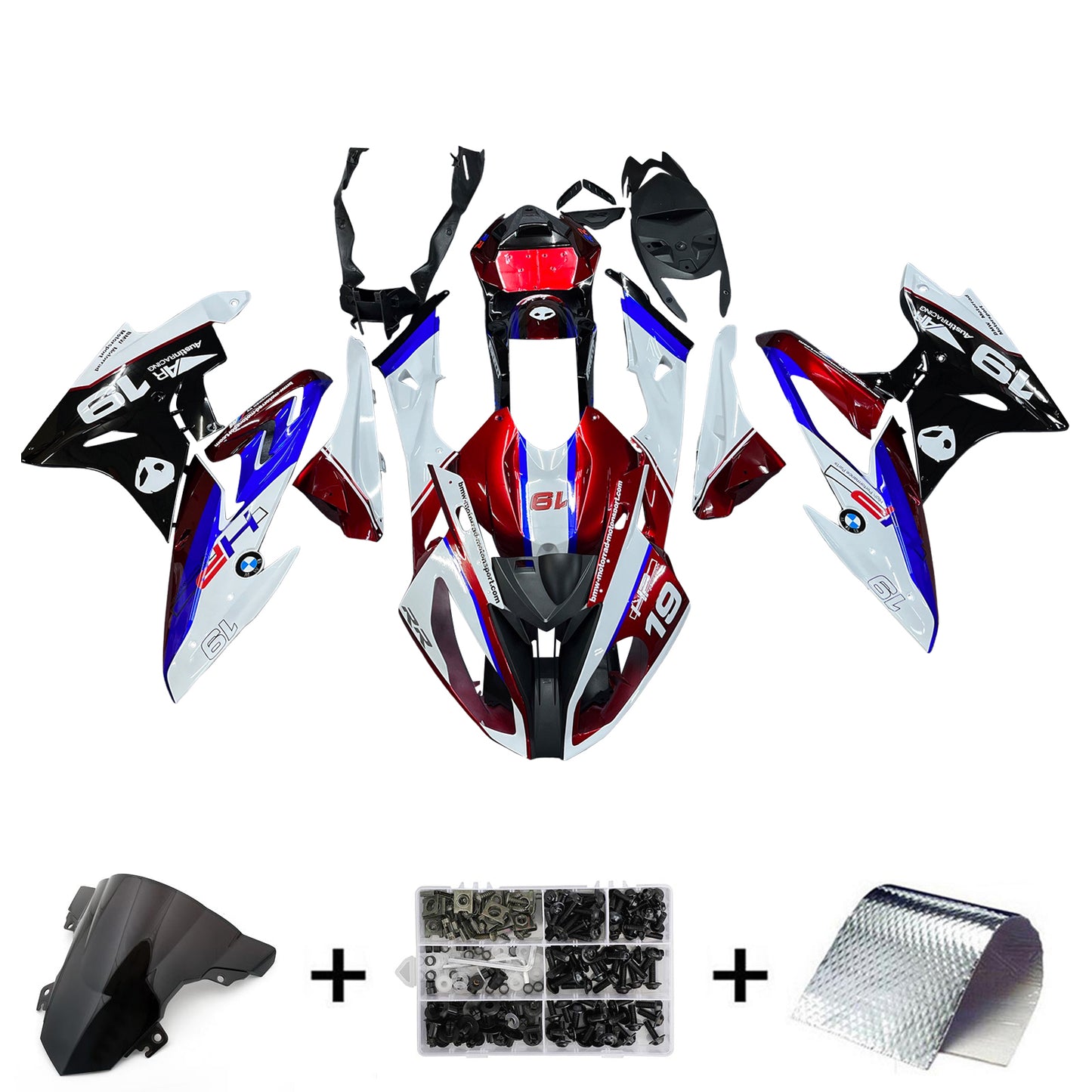 Amotopart BMW S1000RR 2015-2016 Kit Carenatura Carrozzeria Plastica ABS