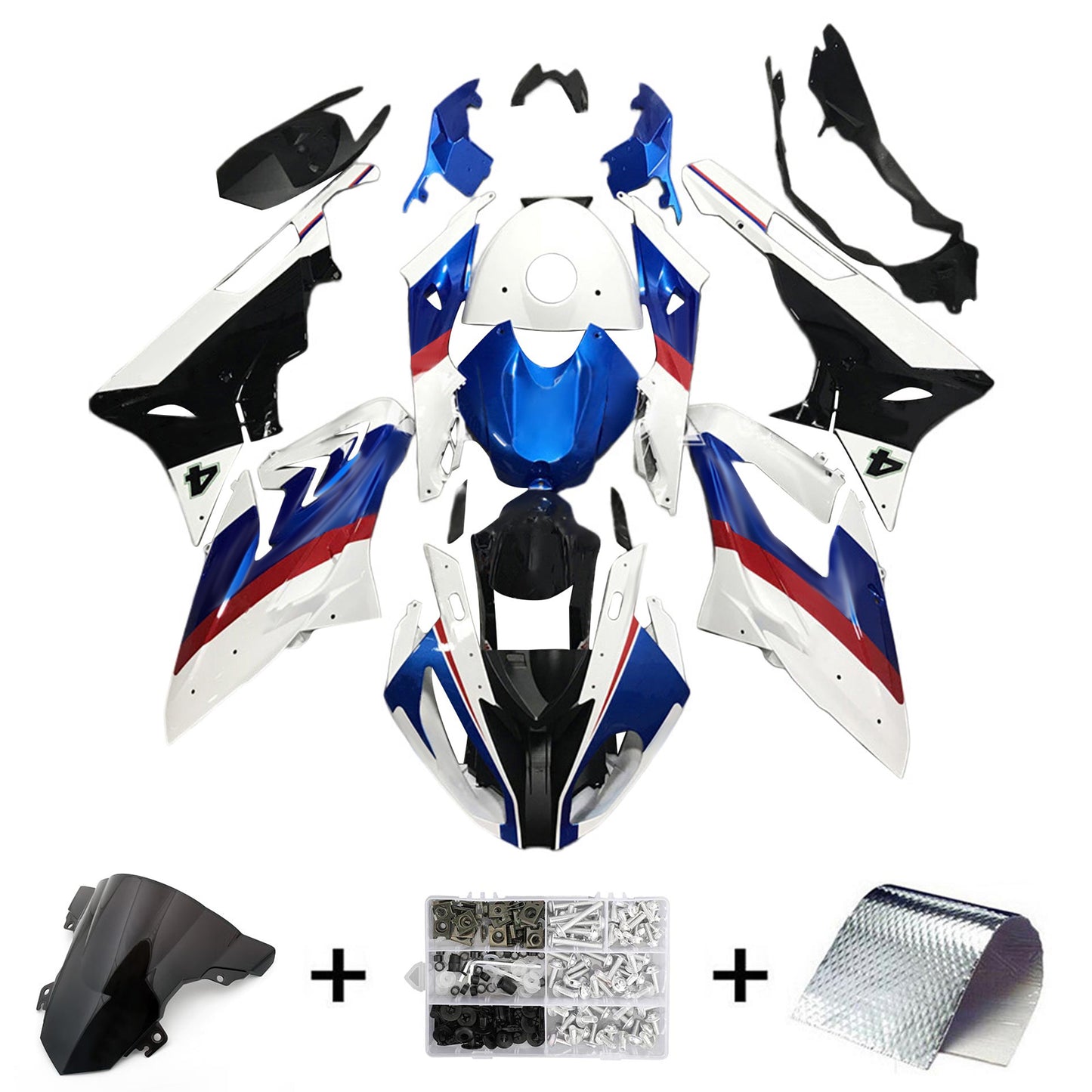 Amotopart BMW S1000RR 2015-2016 Kit Carena Carrozzeria Plastica ABS