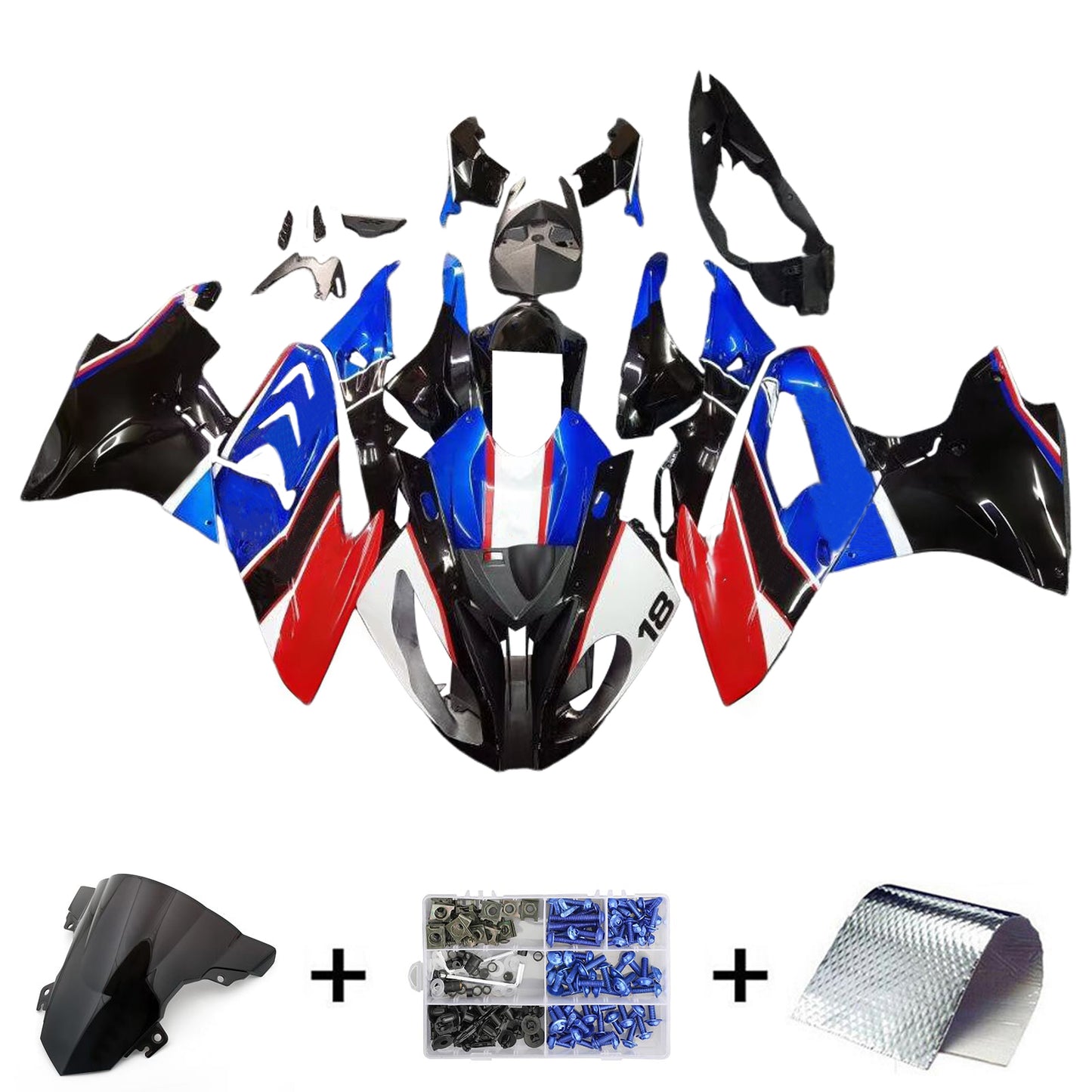 Amotopart BMW S1000RR 2015-2016 Kit Carena Carrozzeria Plastica ABS