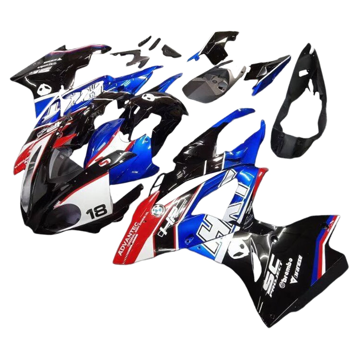 Amotopart BMW S1000RR 2017-2018 Kit Carenatura Carrozzeria Plastica ABS