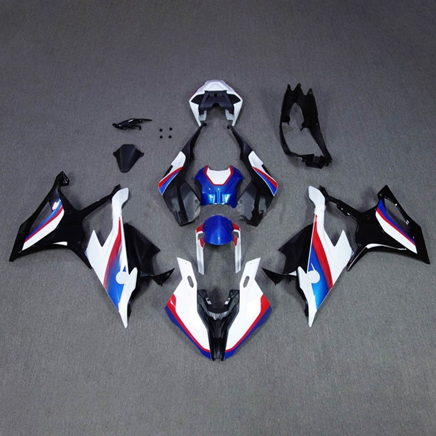 Amotopart 2019-2022 BMW S1000RR/M1000RR Kit di deposito bianco blu bianco