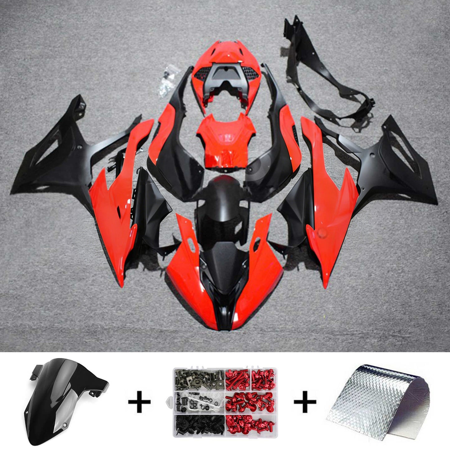 Amotopart 2019-2022 BMW S1000RR/M1000RR Red Black Racing Kit