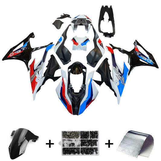 Amotopart 2019-2022 BMW S1000RR/M1000RR Kit di deposito bianco blu rosso nero