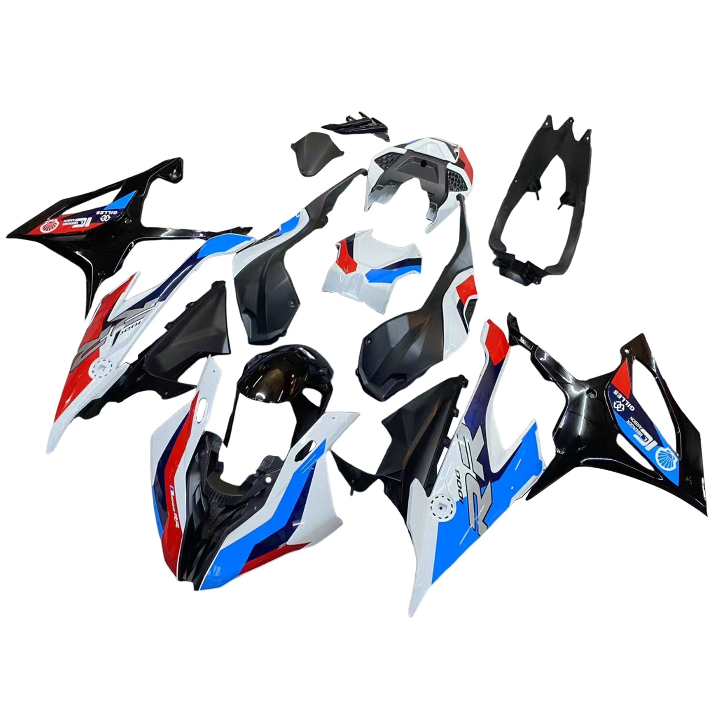 Amotopart 2019-2022 BMW S1000RR/M1000RR Kit di deposito bianco blu rosso nero